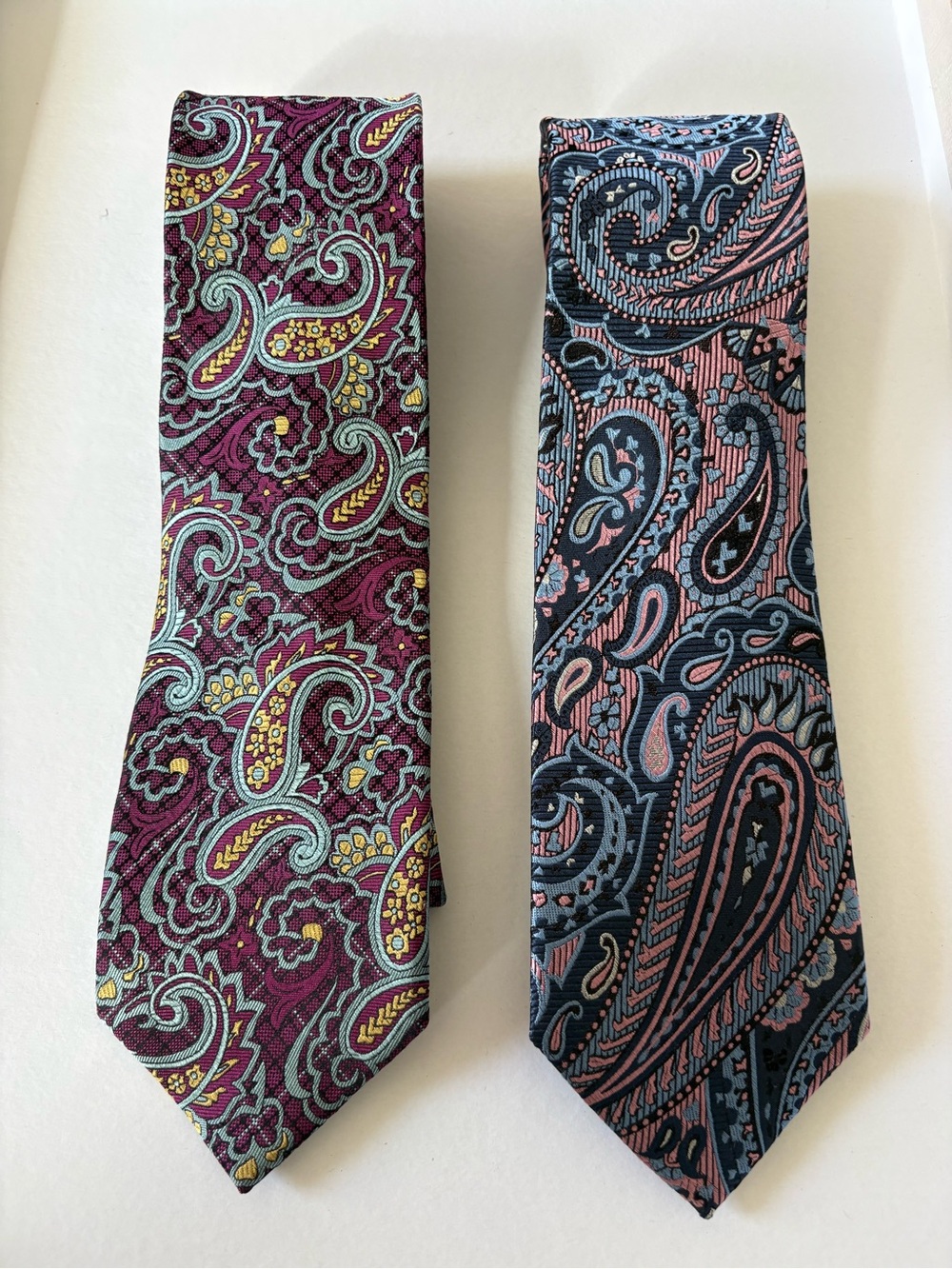 Paul Fredrick Pair of Ties NEW with Tag